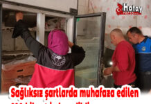 Sağlıksız şartlarda muhafaza edilen 220 kilo et imha edildi