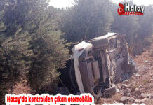 Hatay’da kontrolden çıkan otomobilin takla atarak zeytin bahçesine uçtuğu kazada 5 kişi yaralandı