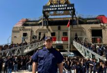 SAHİL GÜVENLİK KOMUTANI MEZUNU OLDUĞU OKULUN GÜVENLİĞİNİ SAĞLADI…