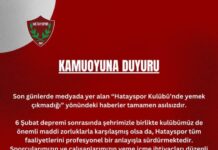 Hatayspor Sporcu ve Çalışanlara Yemek Hizmeti Sunulmadığı İddialarının Asılsız Olduğunu Öne Sürdü
