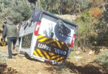 Şarampole Devrilen Öğrenci Servisindeki 5 Kişi Yaralandı