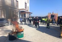 Samandağ’da Emniyette Yangın Tatbikatı
