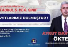 Yükseliş Koleji’nde 5. ve 6. Sınıflar Şimdiden Doldu!